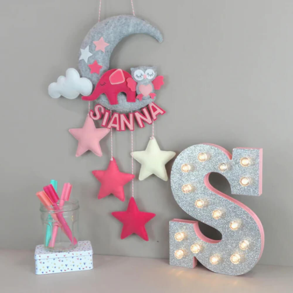 #color_Personalised-Elephant-And-Owl-Wall-Hanging