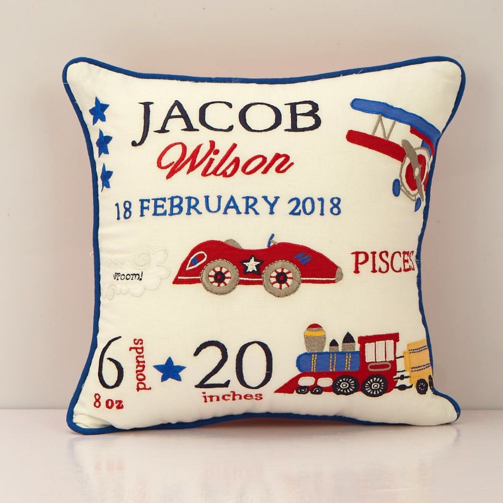 Little West Street Personalized Off-We-Go! Birth Pillow