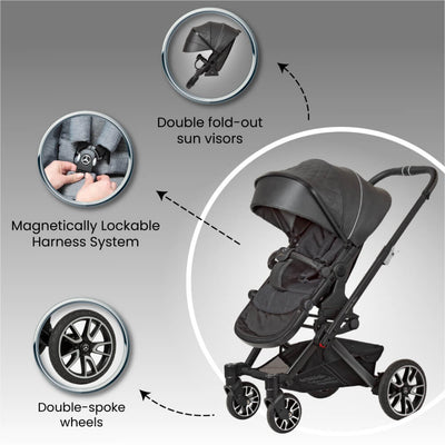 Mercedes-Benz Stroller for Kids - Magma Grey