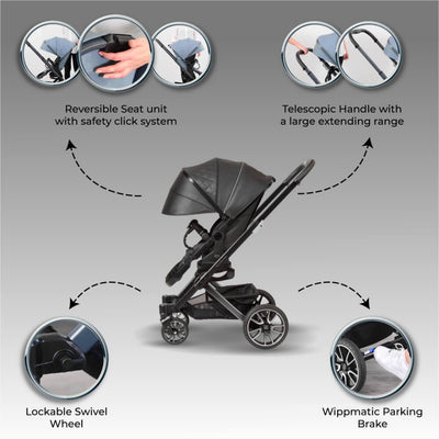 Mercedes-Benz Stroller for Kids - Magma Grey