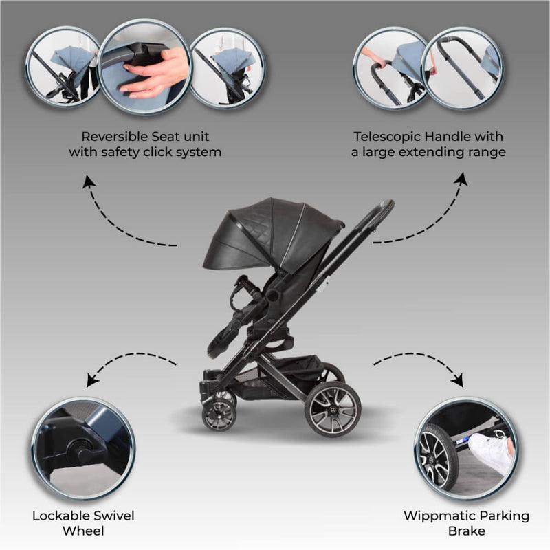 Mercedes-Benz Stroller for Kids - Magma Grey