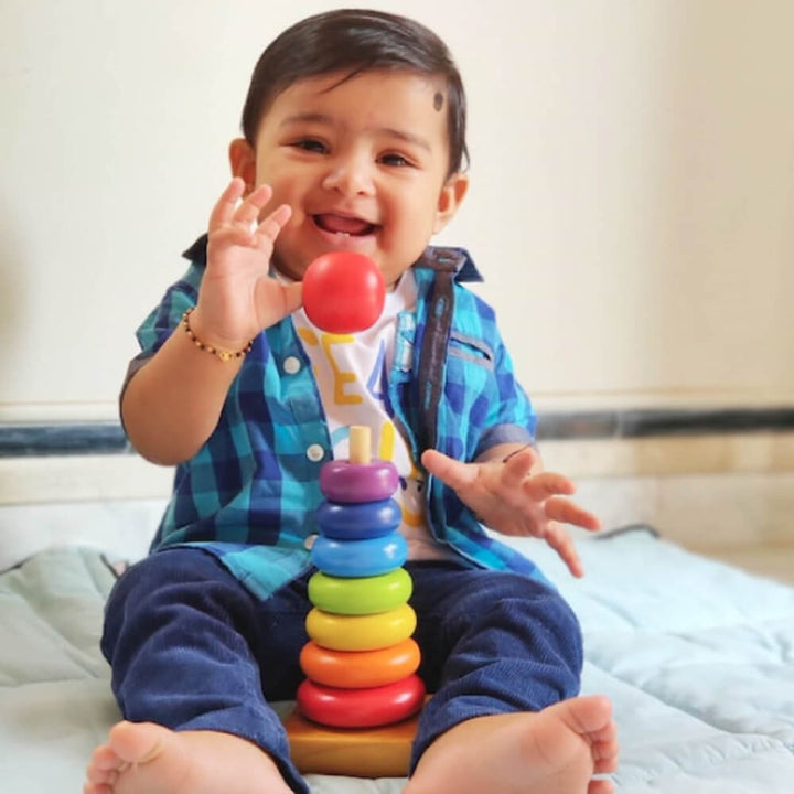 Rainbow Wooden Stacker