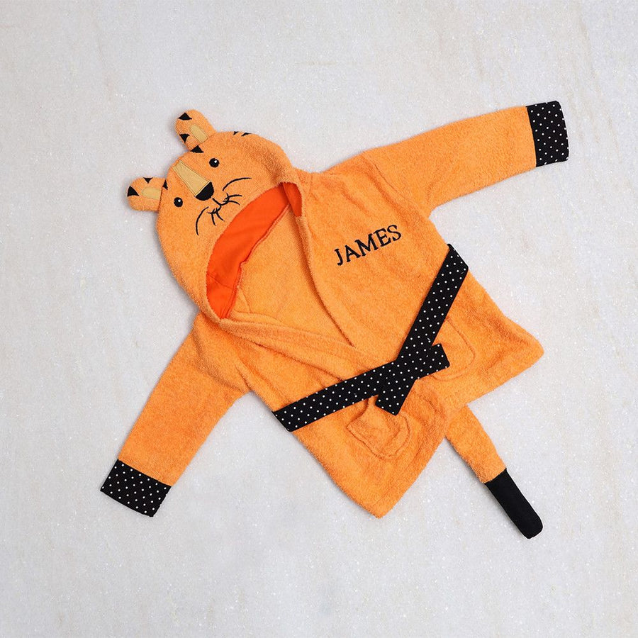 Little West Street Personalized Tiger Bath Robe